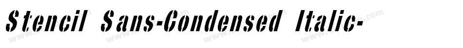 Stencil Sans-Condensed Italic字体转换